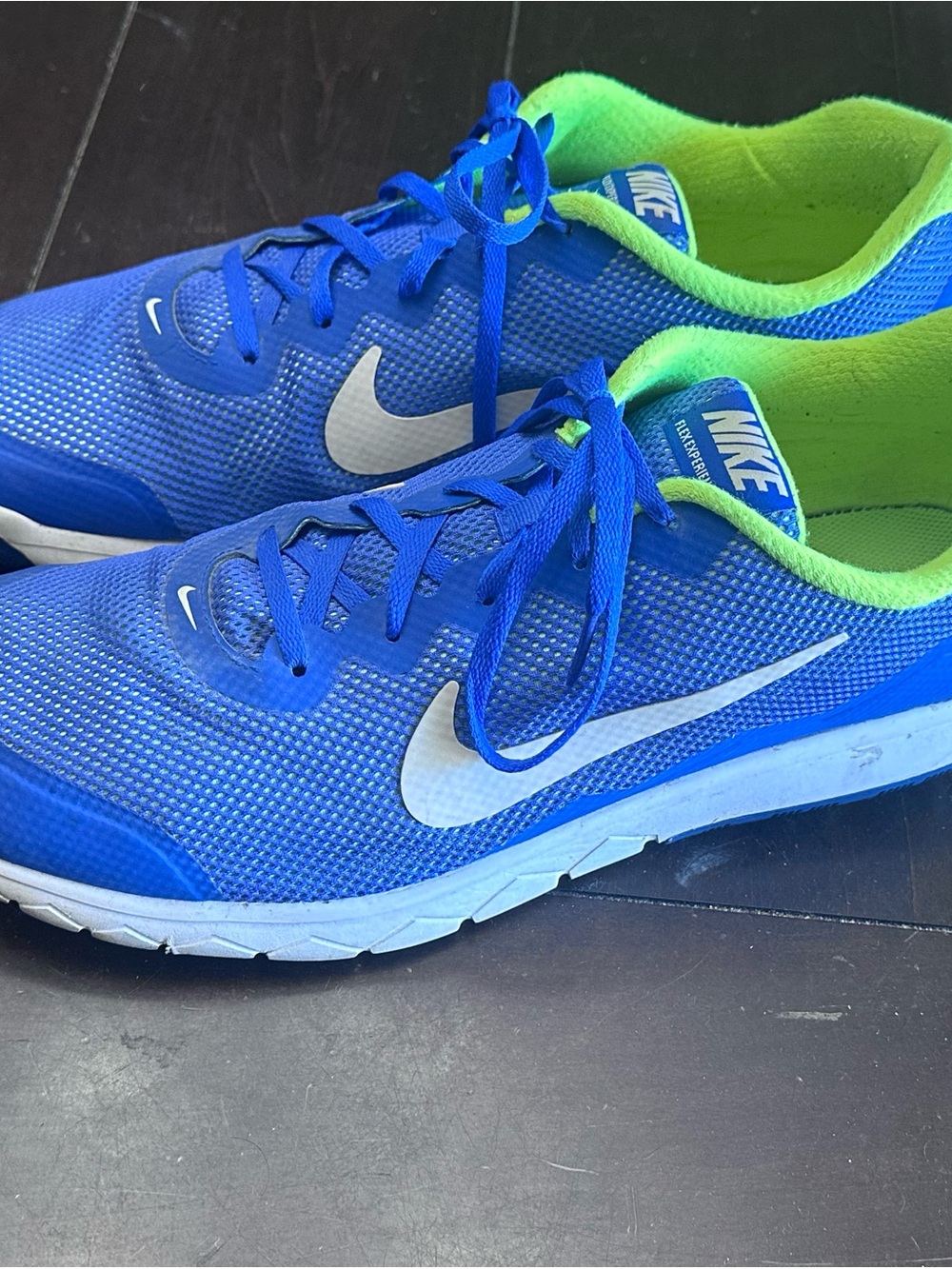 Nike Blue & Neon Green Athletic Sneakers